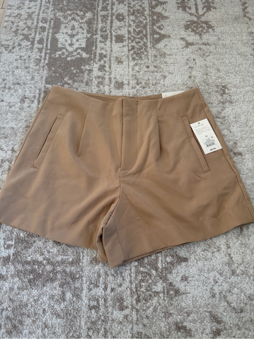 Women’s a new day Tailored High-Rise Tan Shorts